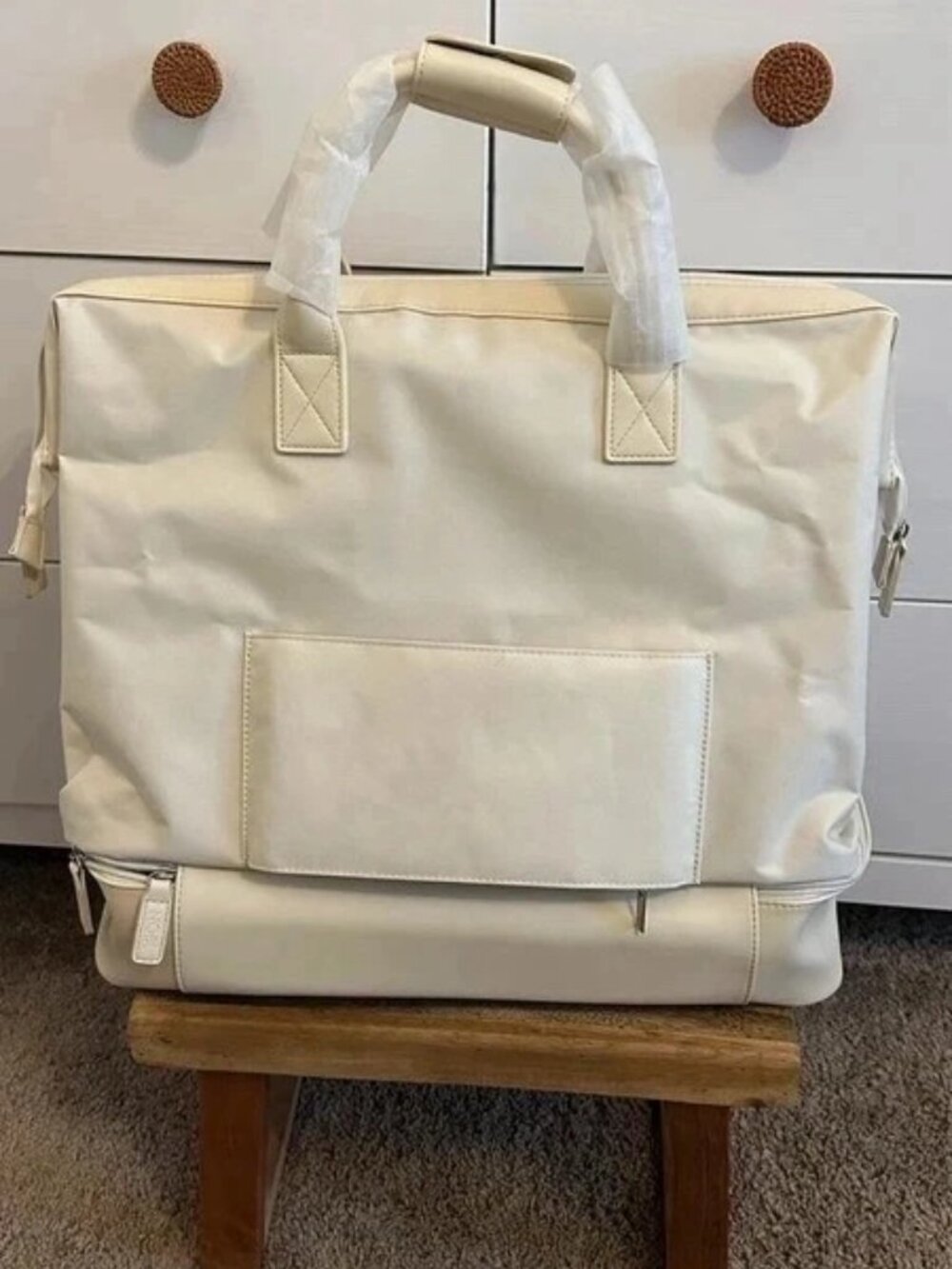 NOBL Weekender Travel Bag Sand Shoe Compartment NWOT